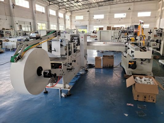 Interfold Paper Towel 28-32gsm*1ply Facial Tissue Production Line with 200mm Folding Size 380V/50Hz Power Supply
